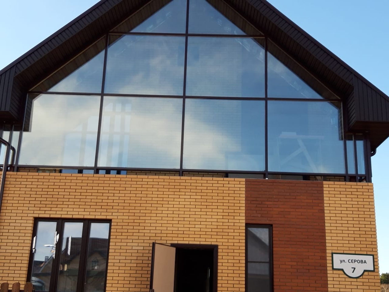 Фасадное остекление террасы с использованием теплого алюминиевого ...